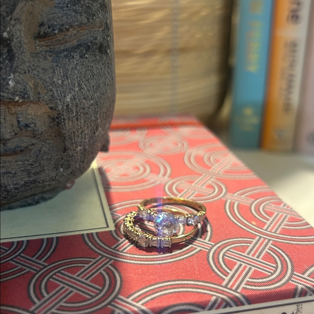 Elegant Gold and Silver Women's Ring Set